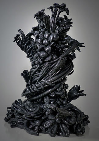 John Monti - Flower Cluster 4, 2013-2014, Cast urethane resin, platinum pearl resin
finish, 29 h x 22 w x 16 d inches