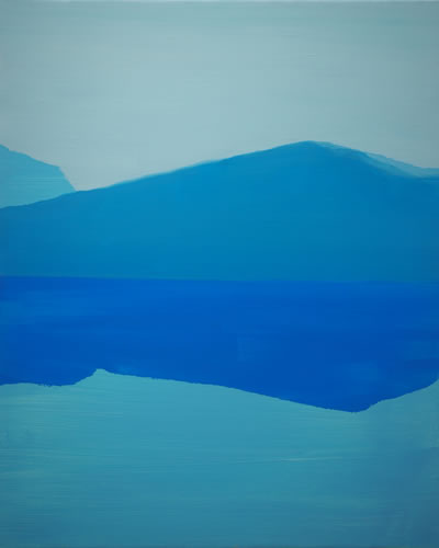 Sebastian Blanck - painting entitled Blue Hudson